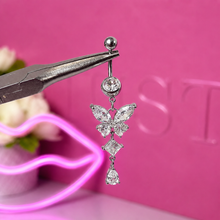Load image into Gallery viewer, Mariposa Belly Ring (8mm-16mm Customizable)
