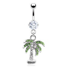 Load image into Gallery viewer, Beach Palm Tree Belly Ring
